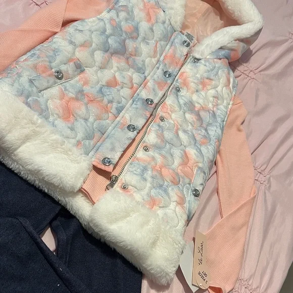 Little Lass Pink and Blue Kids Matching Set - Picture 2 of 10